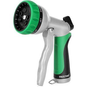 Garden Hose Nozzle, Heavy Duty Metal Water Hose Nozzle with 7 Adjustable Spray